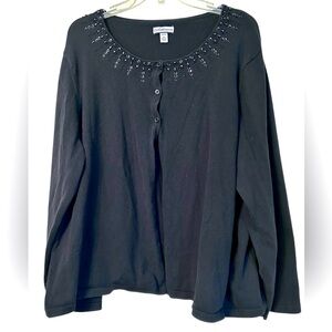 Croft & Barrow top button embellished cardigan, size 3X